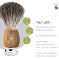 thumbnail image 3 of MÜHLE VIVO Olive Wood 4-Piece Pure Badger 5-Blade Razor Shaving Set, 3 of 6