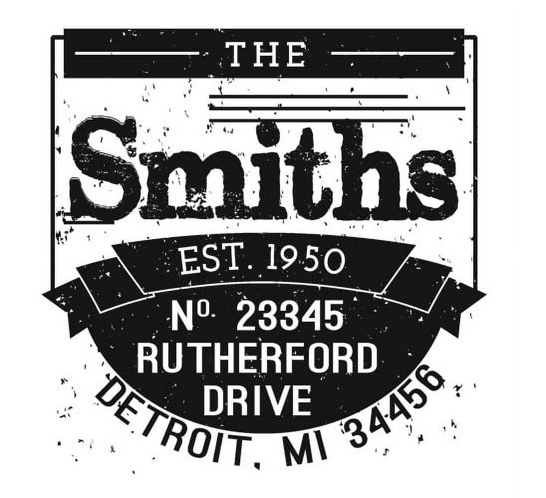 Personalized Square Self Inking Rubber Stamp - The Smiths