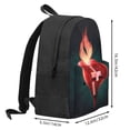 thumbnail image 2 of Lsque The Binding of Isaac Pattern Adult Backpack – Durable & Lightweight PU Canvas Storage Bag , 15” Laptop Compartment, and Multiple Pockets, 2 of 7