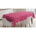thumbnail image 1 of Rose Tablecloth, Shades of Pink Gentle Seasonal Flora Romance Love Theme Valentine's Day Inspired Design, Rectangle Satin Table Cover Accent for Dining Room and Kitchen, 60" X 90", Pink, by Ambesonne, 1 of 2