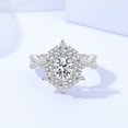 thumbnail image 2 of 1ct Moissanite Engagement Rings for Women Oval Cut D Color VVS1 Clarity Diamond Rings S925 Sterling Silver Rings Gifts Moissanite Wedding Bands with Certificate, 2 of 9