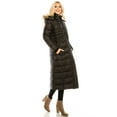 thumbnail image 3 of Haute Edition Women's Maxi Length Quilted Puffer with Faux Fur Lined Hood, 3 of 5