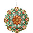 thumbnail image 1 of 12 Inch 3D Hanging Wind Spinner Stainless Steel Wind Spinner Colorful Mandala Spinner Wind Spinner Hanging Ornament for Spring and Summer Outdoor Garden Decor, 1 of 7