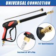 thumbnail image 5 of Washer , Adjustable Power Washer Swivel  and Extension Wand, 4000 PSI, 7 GPM, M22-14mm to 3/8" Quick Connection, 5 Nozzle Tips, Fit  Power Washer, 5 of 6
