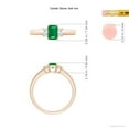 thumbnail image 5 of ANGARA Natural Emerald and Diamond Three Stone Ring in 14K Rose Gold for Women (Size-6x4mm) | May Birthstone, Birthday, Anniversary, Jewelry Gift for Women | Natural Emerald Ring, 5 of 10