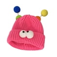 thumbnail image 1 of Gorro de punto Little Monster, cálido, cómodo, lindo y suave para niñas, gorro tejido de invierno, Cosplay para esquiar, viajar en la calle, patinar, Rosa, 1 of 8