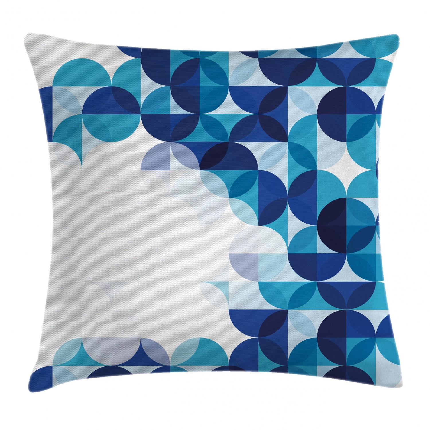 Abstract Decor Throw Pillow Cushion Cover, Modern Geometric Circled