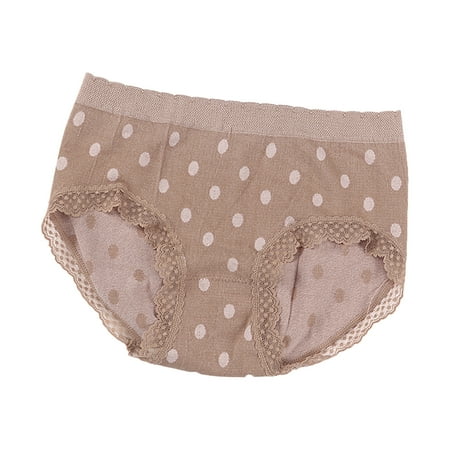 Bigersell Womens Plus Size Underwear Clearance Woman Underwear Cotton Period Panty Style P-1458 Spandex Thong Panties Ladies Underwear Thong Briefs High Waist Women s Panties Coffee F