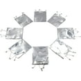 thumbnail image 4 of NicePackaging  10 Qty  Glossy Silver Metallic Paper Tote Gift Bags 3in x 2in x 3.5in  For Birthdays/Holidays/Parties/Gifts/Sales/Showers/Special Occasions  4 Sizes, 4 of 5