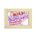 thumbnail image 1 of Germany City Name Map Style Desktop Decorate Photo Frame Picture Art Painting 5x7 inch, 1 of 3