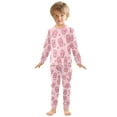 thumbnail image 6 of FORMRS Long Sleeve Top and Pants Pajama Set for Niños 2-Piece Sleepwear, Sizes 18M-8Y, Phones and Hearts, 6 of 6