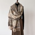 thumbnail image 2 of Sacarf vintage de cachemira de lujo para mujer, manta gruesa de invierno con borlas, chal grande, bufanda cálida, mantilla, bufandas, 2 of 4