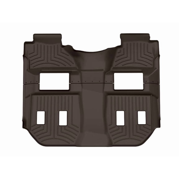 WeatherTech FloorLiner HP Custom Fit Floor Mats compatible with 2015-2020 Cadillac Escalade ESV - Two piece - 2nd and 3rd row coverage, Cocoa