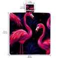 thumbnail image 2 of Flamingo Canvas Beach Blanket - Large Picnic Mat for Outdoor Activities, Sand Proof, Portable and Durable for Beaches, Camping, and Picnics - 200x150cm, 2 of 6