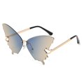 thumbnail image 1 of Fashion Gradient Butterfly Sunglasses For Women Sun Protection Vintage Rimless Sunglasses Eyewear Party Decor, 1 of 7