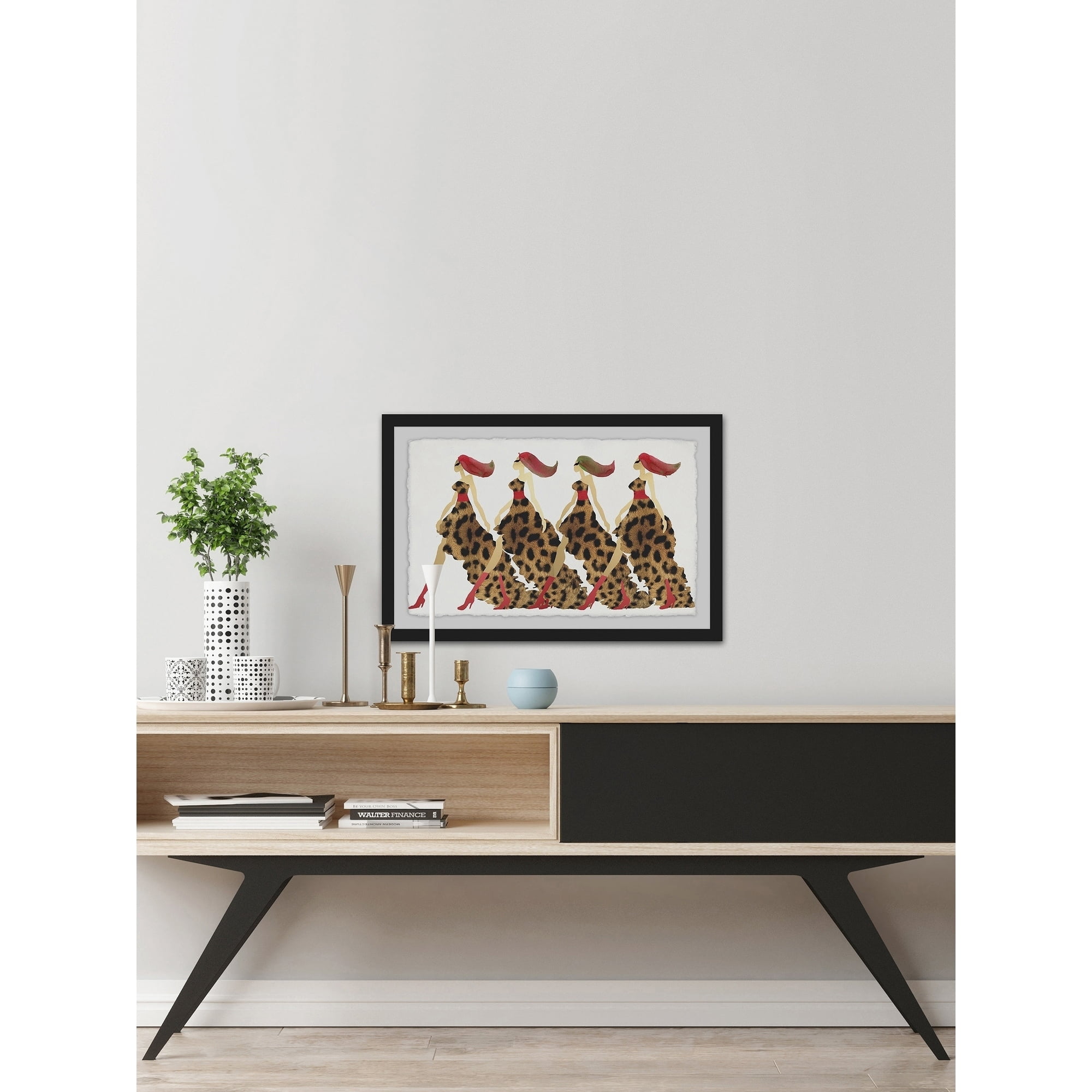 Cheetah Gown Framed Painting Print