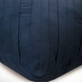thumbnail image 2 of Euro Pillows, Navy Blue Euro Shams 26x26 inch (65x65 cm), Suede Euro Pillow Cases, Solid Color, Pintucks, Textured, Striped, Contemporary European Sham&nbsp;Covers - Contemporary Navy, 2 of 3