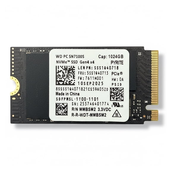 Western Digital PC SN7100S NVMe SSD 1024GB Gen 4x4 SDFPMSL-1T00-1101