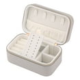 thumbnail image 3 of Unique Bargains Portable PU Leather Jewelry Box Mini Organizer Gray, 3 of 7