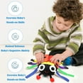 thumbnail image 4 of Blublu Park Montessori Sensory Buckle Stuffed Learning Activities Travel Toys for Autistic Toddler 1-3, Beetles, 4 of 8