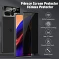 thumbnail image 2 of [2+2Pack] for Google Pixel 7 Pro Screen Protector, HD and Privacy Tempered Glass Screen Protector with Camera Lens Protector [9H Hardness] [3D Curved][Anti-Privacy] for Pixel 7 Pro 5G, 2 of 6