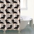 thumbnail image 4 of Cute Dachshund Shower Curtain 84"x72" ,Bathroom Decorative Shower Curtains Set with 12 Hooks,Modern Waterproof Washable Shower Curtain, 4 of 6