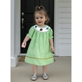 thumbnail image 6 of BemeyourBBs Kids Girl’s Dress, Short Sleeve Plaid Embroidery Rugby Summer Dress, 6 of 9