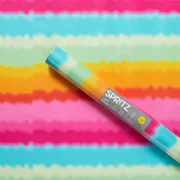 Tie Dye Striped Gift Wrapping Paper : Multicolor Birthday Gift Wrap, 96" x 30", Love & Romance Theme