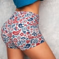thumbnail image 4 of Haiem Birds Flowers No Front Seam Biker Shorts for Women Yoga Workout Gym Bike Shorts with Tummy Control Moisture-Wicking-X-Large, 4 of 9