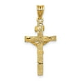 thumbnail image 4 of Auriga Fine Jewelry 14K Yellow Gold Inri Crucifix Cross Charm Pendant for Women (L-28 mm,W-9 mm), 4 of 6