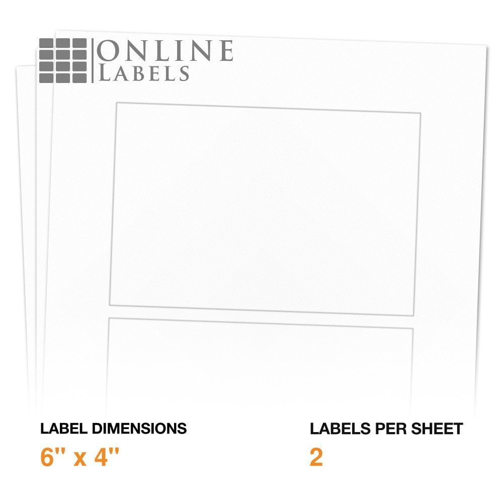4 x 6 Shipping Labels - Inkjet/Laser Printer - Online Labels (100 Sheet Pack)