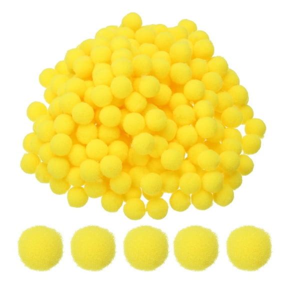 0.4inch Pom Poms for Crafts, 500pcs Pompoms for Crafts Puff Balls Bulk Fuzzy Balls for Hats Christmas Art DIY, Yellow