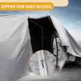 thumbnail image 4 of Unique Bargains 1 Pc Cubierta de automóvil universal impermeable para todo clima, cubierta exterior completa anti-UV 190T-PU tono plateado, ajuste para SUV de hasta 181", 4 of 5