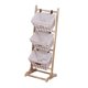 thumbnail image 4 of Cesta de almacenamiento de madera, estante de piso con marco de madera, estante organizador de 3 niveles para Estilo C, 4 of 9