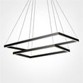 thumbnail image 1 of Vonn Éclairage VMC31710BL 29 Po. Atria Duo Suspension Réglable, Lustre LED Moderne à Deux Niveaux en Noir, 1 of 1