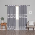 thumbnail image 5 of Aurora Home  Mix and Match Trellis Cut Out Curtains Dark Grey 96 96 Inches, 5 of 5