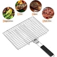 thumbnail image 5 of Grill Basket, OGEDNAC Fish Grilling Rack, Rustproof Stainless Steel BBQ Grilling Basket with Heat-Resistant Handle for Vegetable, Meat, Steak, 5 of 6