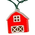 thumbnail image 3 of KSA Set of 10 Red and White Barn Christmas Lights 12', 3 of 3