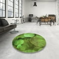 thumbnail image 4 of Ahgly Tapis d'Intérieur Lavable en Machine Rond Vert Algue, 5 Pieds Rond, 4 of 7
