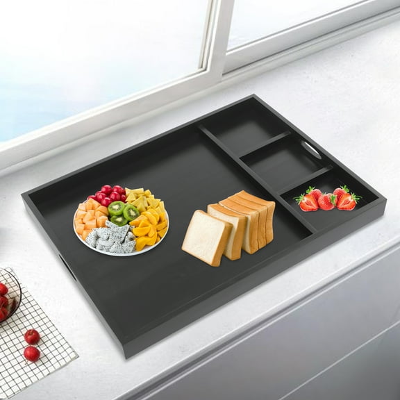 Wildnix Pine Wood Stove Top Cover with Handles, Multi-functional Kitchen Cover for Gas Stoves and Sinks, Adds Extra Counter Space and Protection