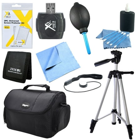 Digital SLR Camera Accessory 9 pc Kit Canon Nikon Sony 60 â Tripod USB Card Reader Memory Card Wallet Lens Cleaning Kit & Pen Screen Protectors Digital Grey Card Set Professional Blower