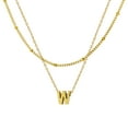 thumbnail image 2 of Murtoo Double Layered Initial Letter Necklace for Women - Gold-Tone Personalized Capital Alphabet Pendant Chain Jewelry, 2 of 5