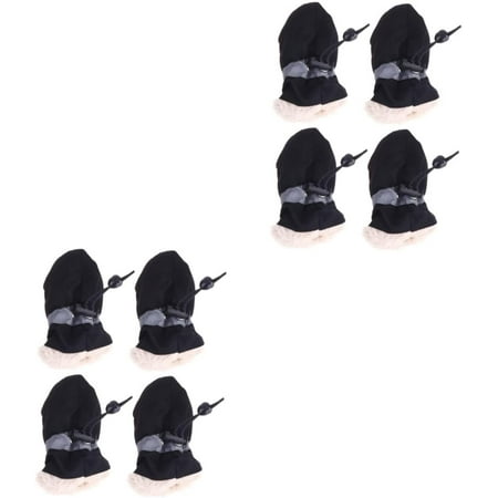 8 Pcs Pet Hiking Shoes Boots for Small Dogs Paws Dogs Paw Shoe Medium Dog Protector Protective Case Shoes for Dogs Pet Shoes Boots for Dogs Keep Warm Black Winter Boots Dog Shoes