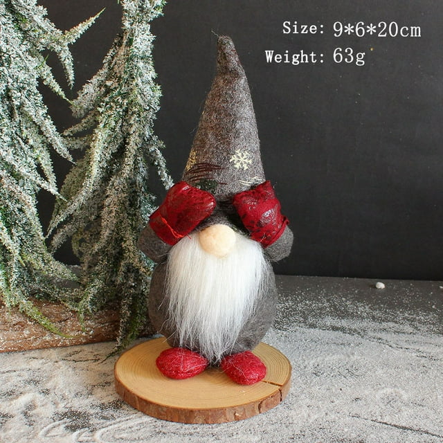 Adornos navideños, adornos navideños, regalos navideños. Decoración navideña de muñeco enano sin rostro, lindo muñeco enano con ojos tapados, decoración de escritorio. Lindo muñeco enano de peluche co