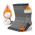 thumbnail image 1 of HAYAN Merino Wool Hiking Socks Thermal Warm Crew Winter Boot Sock For Men & Women 3 Pairs, 1 of 1