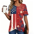 thumbnail image 2 of 250th Anniversary Usa Shirt Women Casual Short Sleeve Tshirts Fashion 250 Year American Anniversary Shirt, 2 of 6