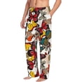 thumbnail image 2 of Fotbe Retro Floral Butterfly Men's Pajama Pants,Sleepwear Pants,Pj Bottoms Drawstring And Pockets-Small, 2 of 9
