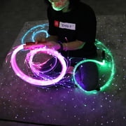 Degree Swivel LED Fiber Optic Whip 7 Colors 4 Modes 22 Light Effects For Dance Party Rave Carnival Flow Art Toy 6ft Long Handle