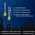 thumbnail image 2 of Gem Stone King 14K Two Tone Gold Green Peridot Earrings for Women | 0.83 Cttw | Gemstone August Birthstone | Pear Shape 6X4MM, 2 of 6