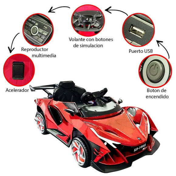 Montable Electrico GB Deportivo Rojo 12v